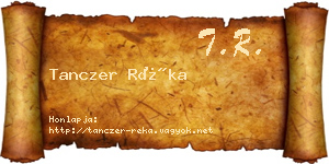 Tanczer Réka névjegykártya