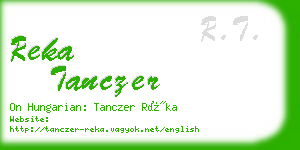 reka tanczer business card